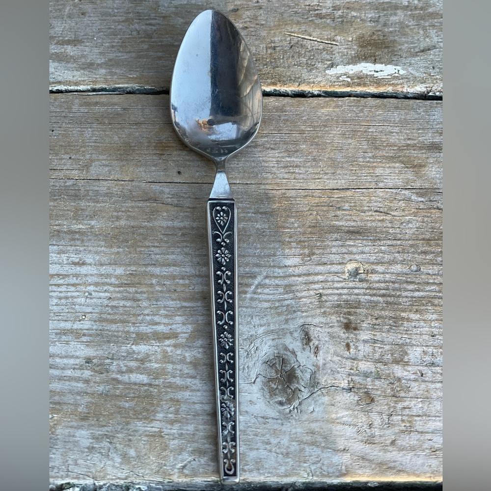 United Silver Co CORDOVA stainless floral MCM standard spoon flatware JAPAN